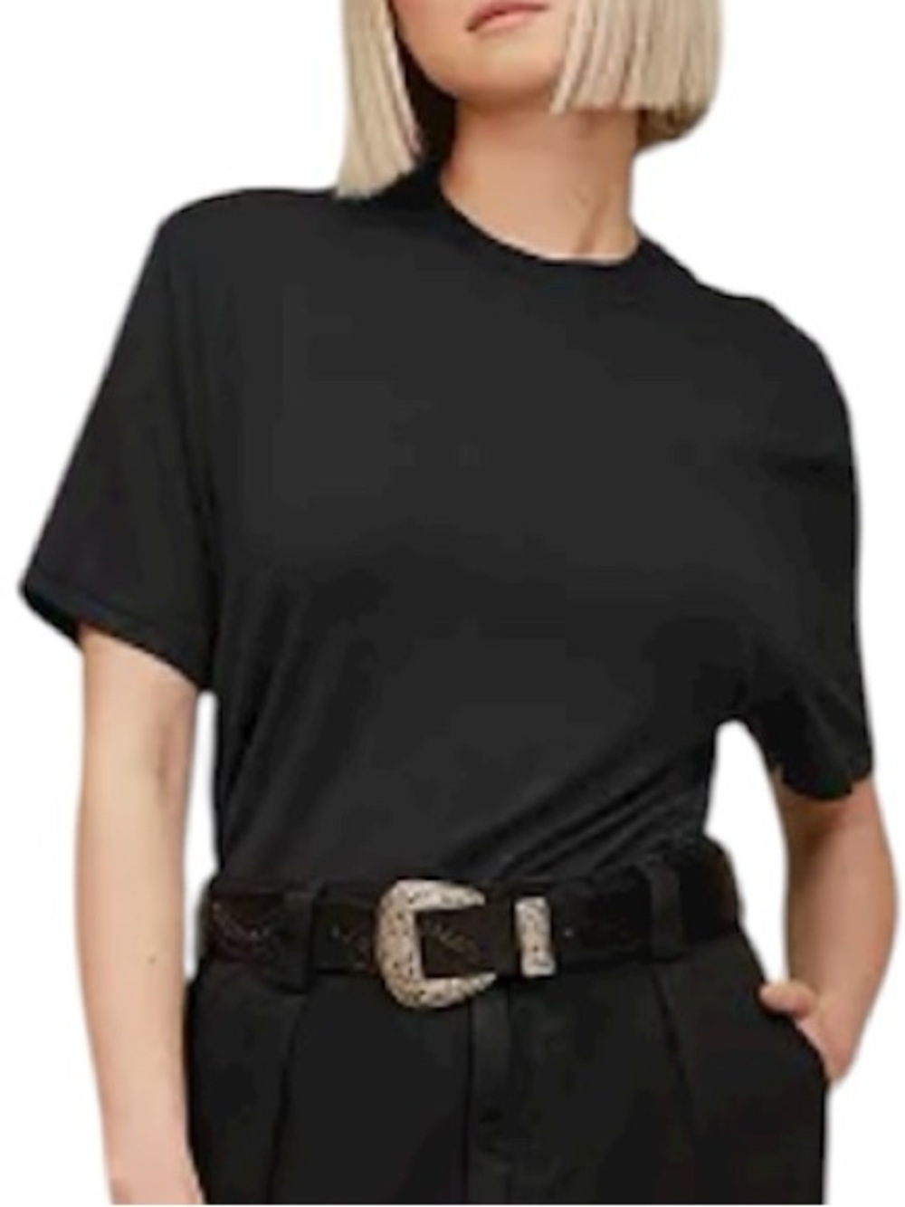UGG Women's Amarys Black Relaxed Short Sleeve Crewneck Soft Versatile‎ Tee XL